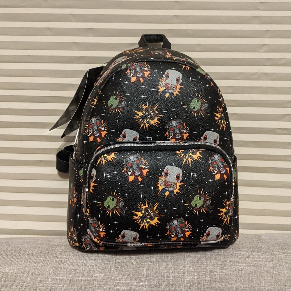 Marvel Guardians of the Galaxy Mini Backpack Black Allover Print